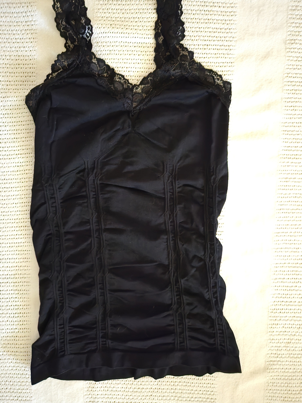 Daytona Beach/bike week 2011  Black Lace Trim Tank Top - Women